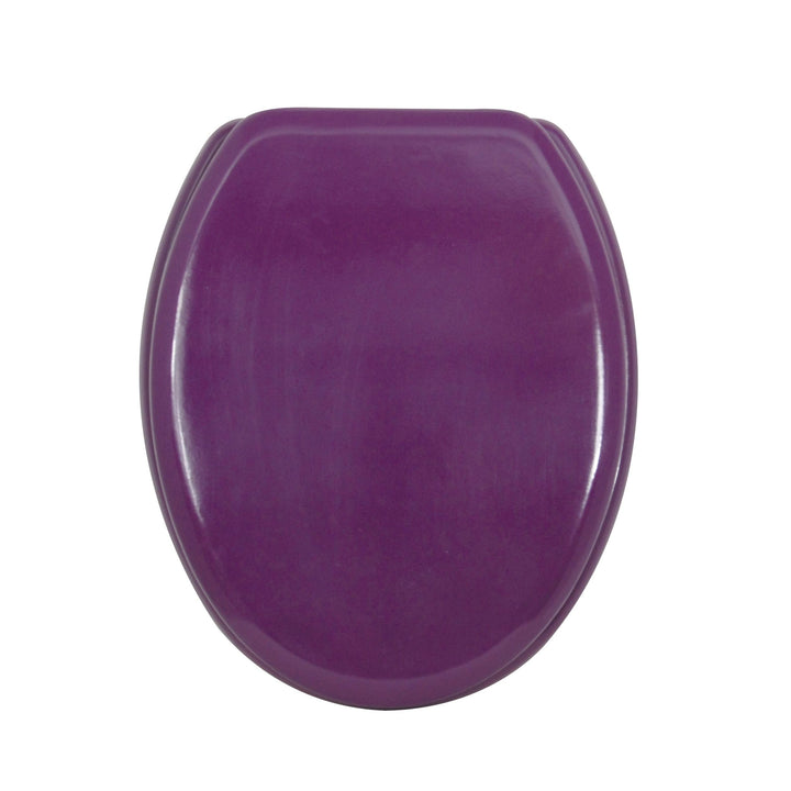 MSV WC Sitz Toilettendeckel MDF Holzkern „Violett Lila“ Scharniere aus Edelstahl - hochwertige und s