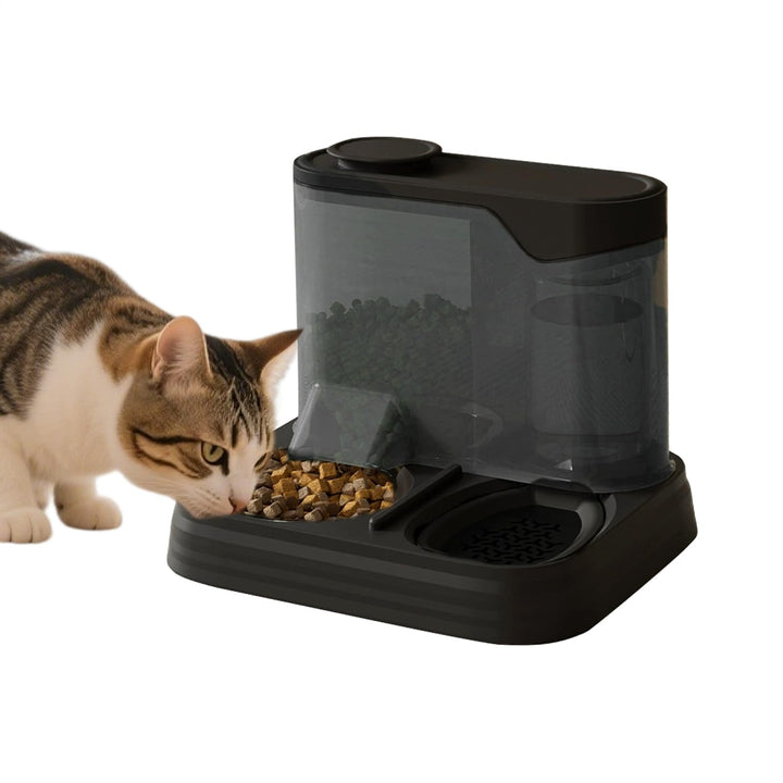 Katzenfutter Automat Mit Einem,30x25x23cm Katzenfutterautomat Mit Integriertem Wasserspender,Für Hun