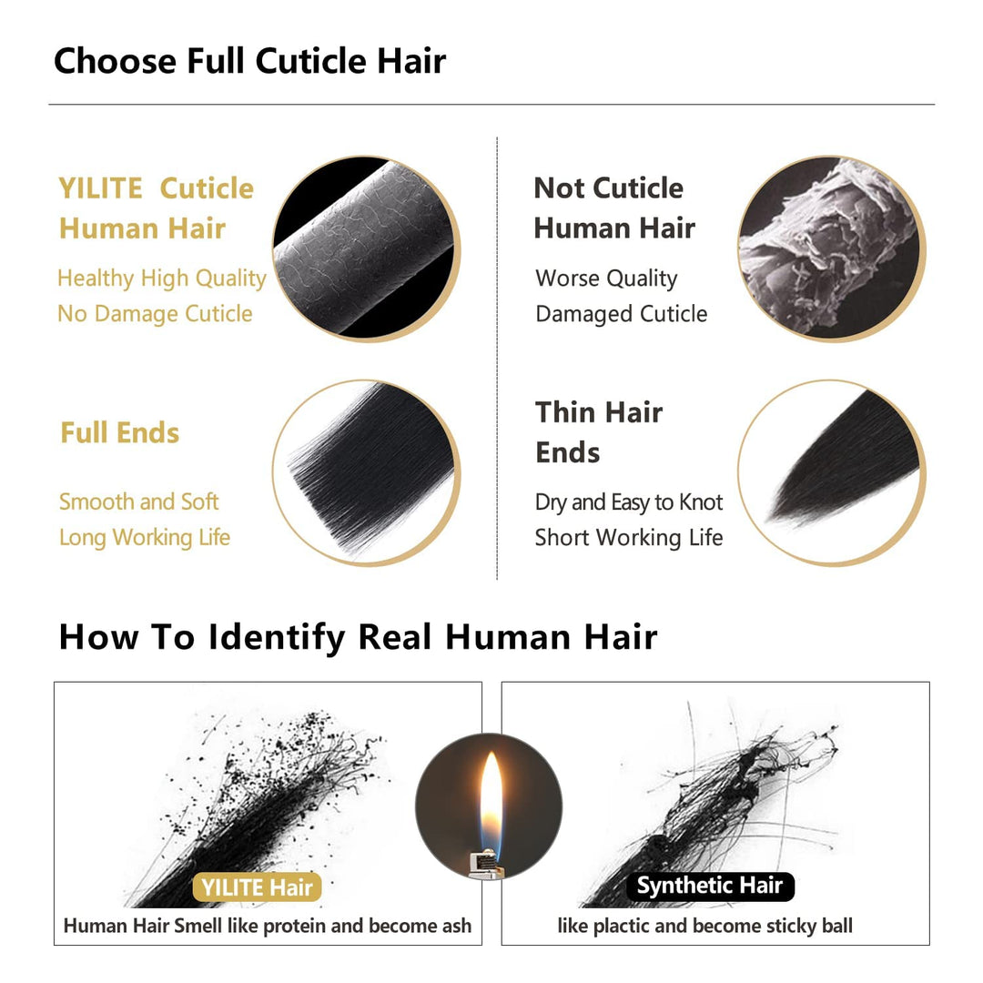 YILITE Clip in Extensions Echthaar Blond 45cm 100% Echthaar Extensions Clip 18 Zoll 8 Stück 120g Uns