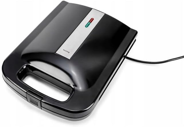Elektrischer Sandwichtoaster XXL für 4 Sandwiches, 1400 W, Schwarz