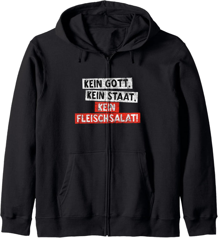 Vegan T-Shirt | Kein Gott. Kein Staat. Kein Fleischsalat Kapuzenjacke