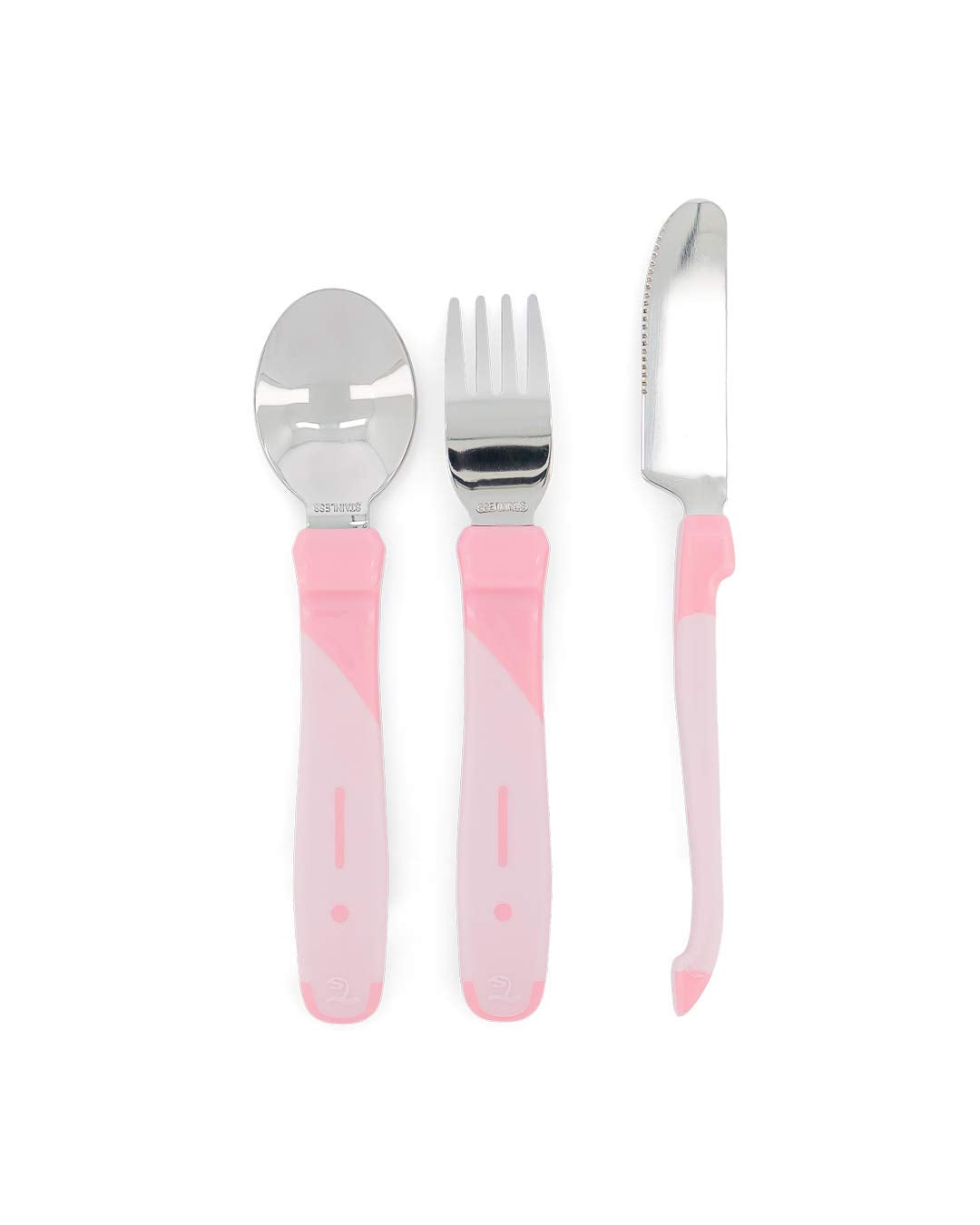 Twistshake Babybesteckset aus Edelstahl | Babylöffel + Babygabel + Babymesser | BPA-freies Besteckse