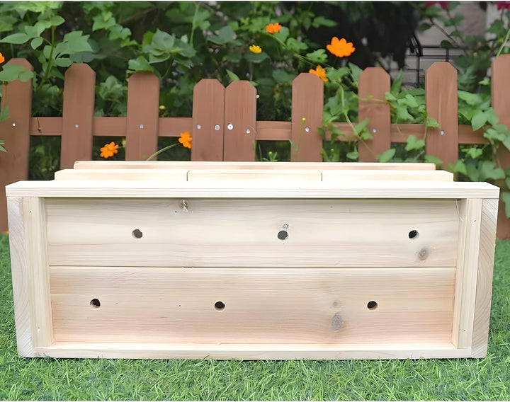 Melko Nistkasten Vogelhaus mit 3 Nistkammern & Nistkästen für Vögel Spatzenhaus Kolonienbrüter Spatz