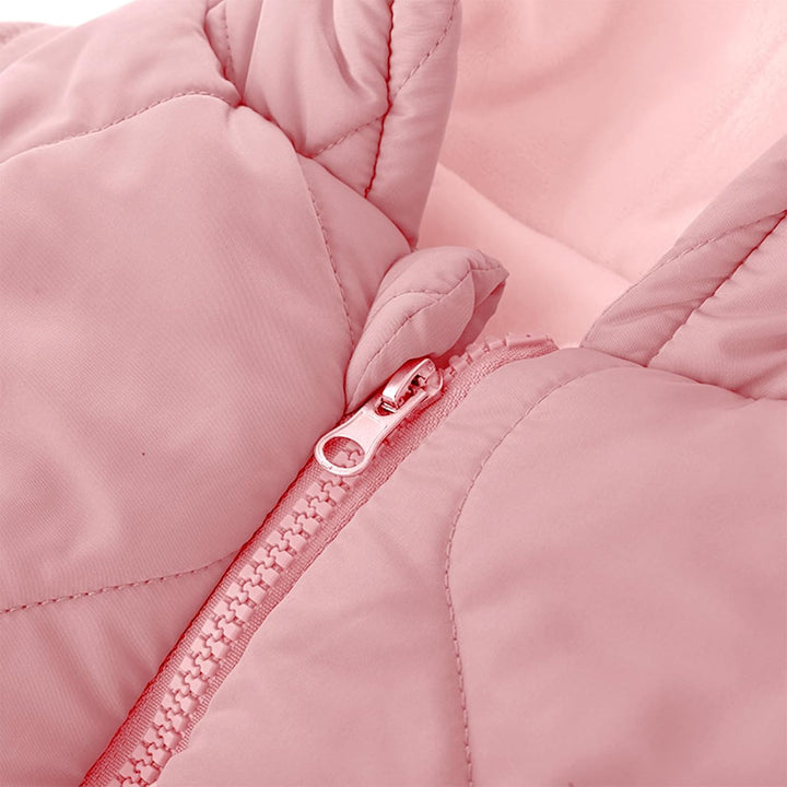 Minizone Baby Winter Overall mit Kapuze, Strampler Schneeanzug Jungen Mädchen Langarm Jumpsuit Warm