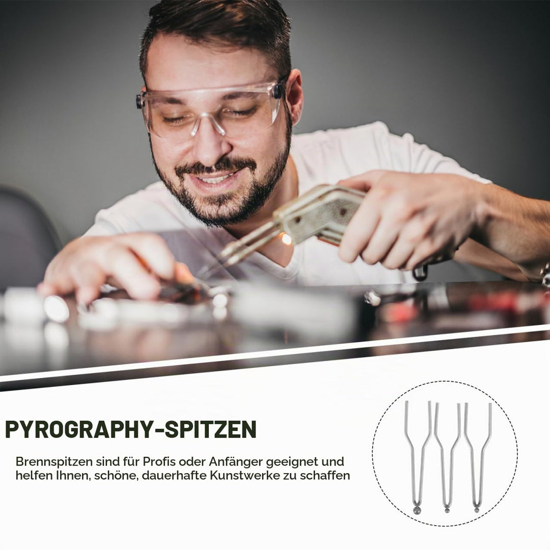 OSALADI 15 Stk Pyrograph-Stiftspitze Stippling-Kit Profiwerkzeuge Lederwerkzeuge Holzbrenner tipps H
