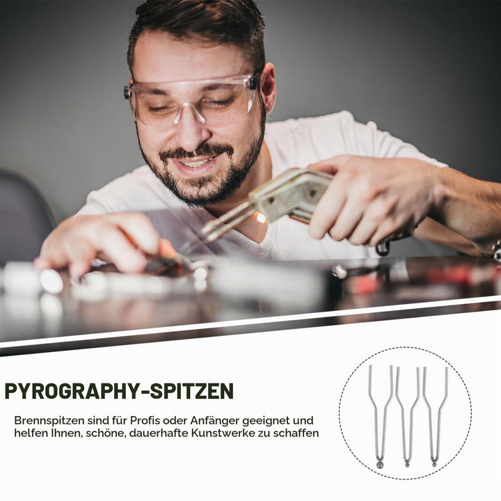 OSALADI 15 Stk Pyrograph-Stiftspitze Stippling-Kit Profiwerkzeuge Lederwerkzeuge Holzbrenner tipps H