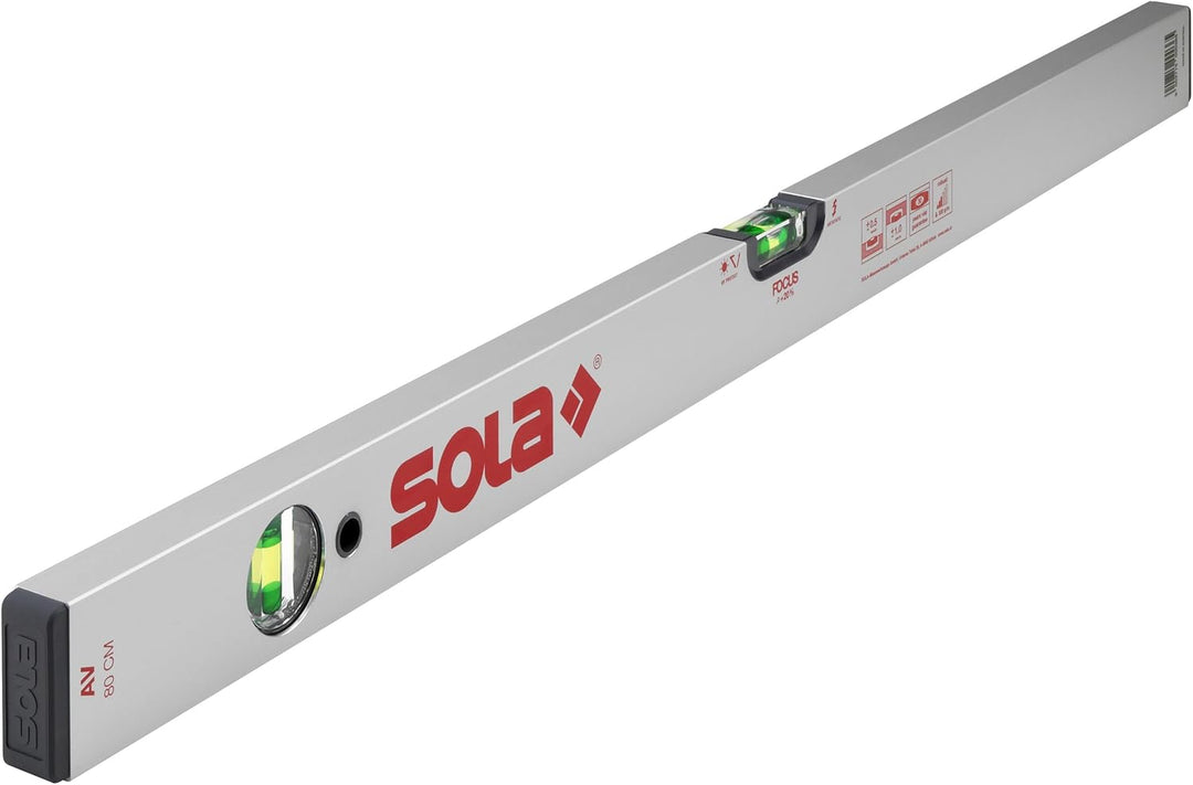 Sola 1111101 Alu-Wasserwaage "AV 80" cm in grau 800 mm, 800 mm