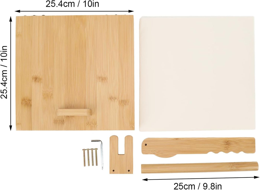 Tortilla-Presse, Holz -Tortilla -Pressemacher, Teigmaschine Handbuch Tortilla Press mit 50 Pergament