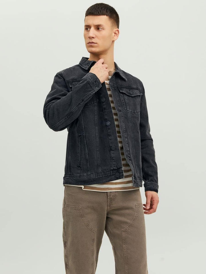 JACK & JONES Male Jeansjacke Jeansjacke XS Black Denim, XS Black Denim