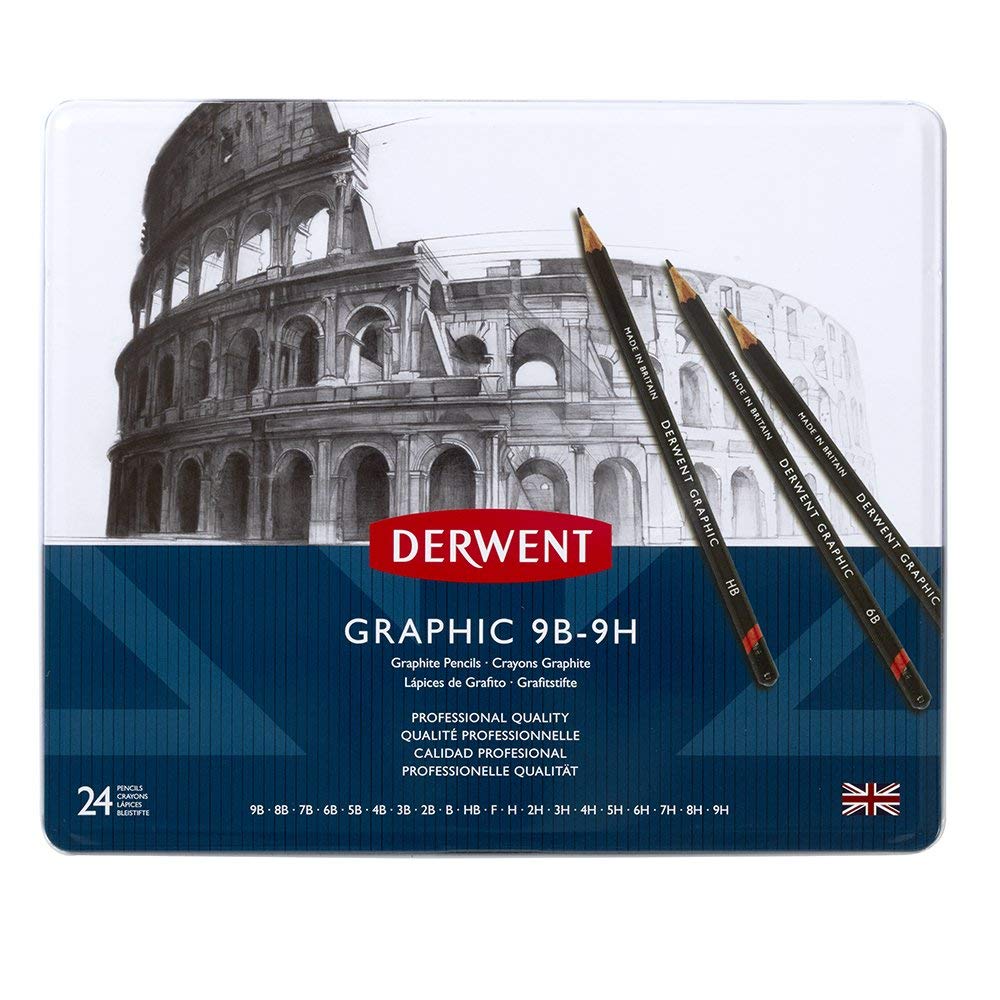 Derwent Graphik Bleistifte Set 24 Stück 24 Stück (1er Pack), 24 Stück (1er Pack)