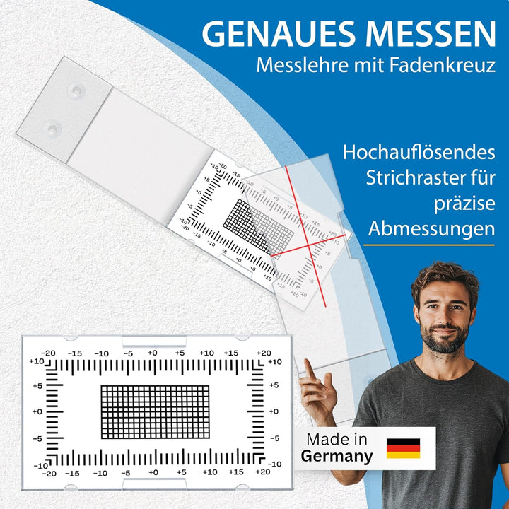 Sachverständigen-Zubehör Set Rissmonitor | Gutachter Ausrüstung | Wandschlitzmesser | Spaltmass Riss