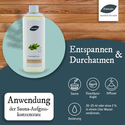 Saunabedarf Schneider - Aufgusskonzentrat, Saunaaufguss Latschenkiefer 250ml