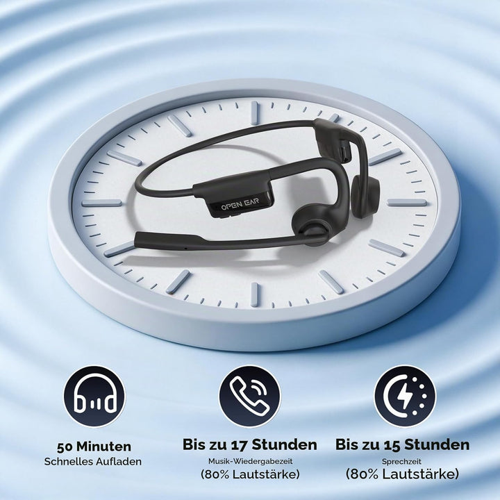 MONODEAL Bluetooth Headset mit Mikrofon, Open-Ear Headset Bluetooth 5.3 mit Multipoint-Verbindung, W