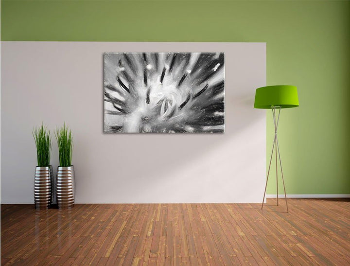 Pixxprint Blume im Fokus als Leinwandbild/Grösse: 100x70 cm/Wandbild/Kunstdruck/fertig bespannt, 100