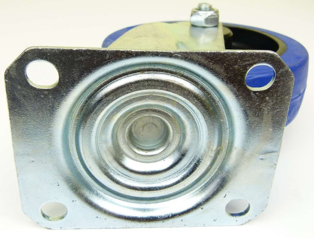 8 Stück 125 mm Blue Wheels Lenkrollen Transportrollen Blau 200kg / Rad - INDUSTRIEQALITÄT (8x Lenk),