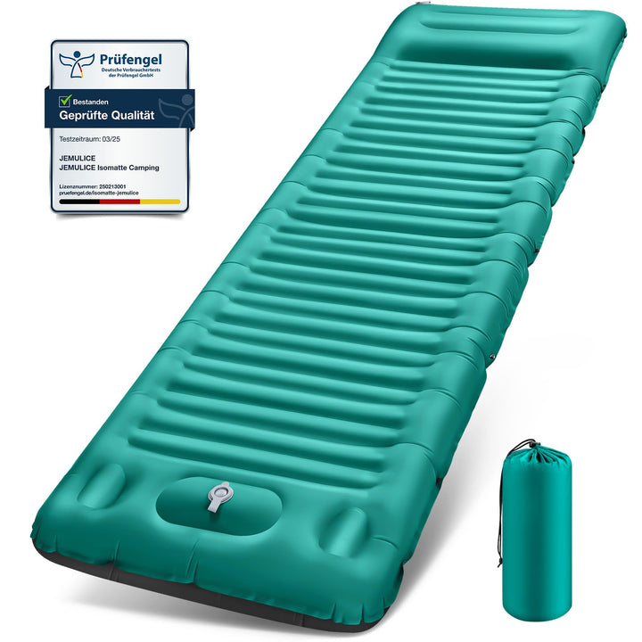 JEMULICE Isomatte Selbstaufblasend, 12CM Hoch Luftmatratze Camping Kleines Packmass, Aufblasbare Mat