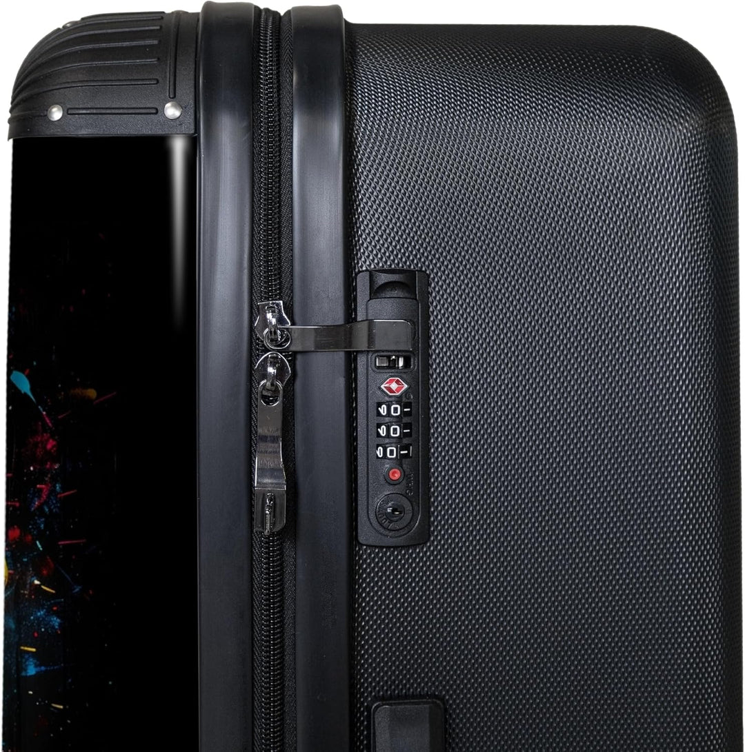 NoBoringSuitcases.com® Koffer XL Gross 77x51.5x28 cm Hartschale Reisekoffer 4 Rollen Leicht Koffer T