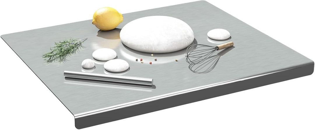 awagas 50 x 50 cm Edelstahlplatte Schneidebrett Professionelle Gross Edelstahlplatte Schneidebrett K