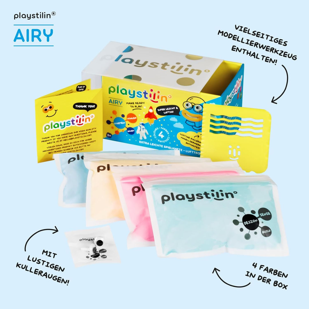 Playstilin Airy - extra leichte Spielknete, superluftige, vegane Kinderknete, kreatives Plastilin Kn