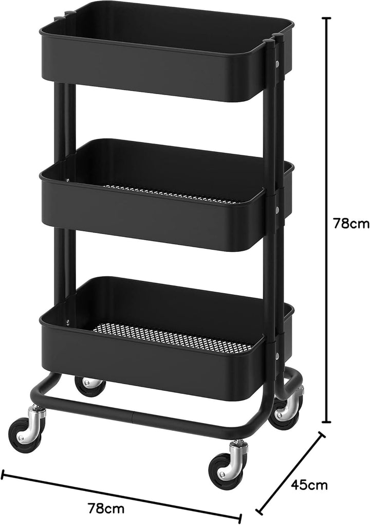 IKEA RÅSKOG Trolley, 35x45x78cm, Schwarz
