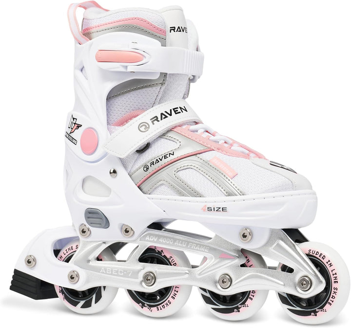 Inlineskates Inliner Raven Pulse verstellbar optional als 2in1 Inlineskates/Schlittschuhe 33-36 (20c
