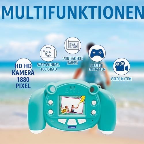 Lexibook - Kamera für Kinder, Foto, Video, Audio und Spiele – DJ080, Lexibook