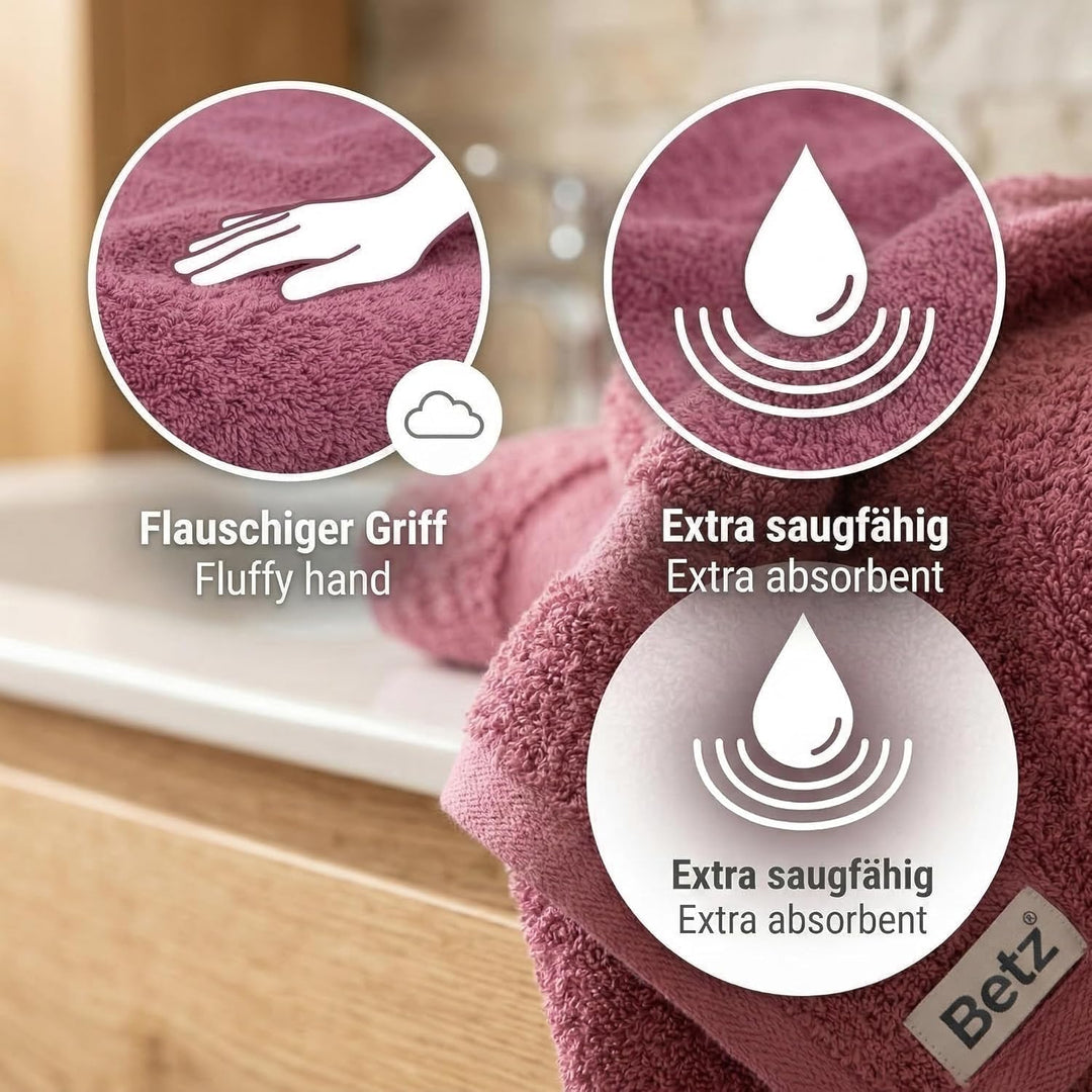 Betz Premium 12er Frottier Handtuch-Set - 2X Liegetücher - 4X Handtücher - 2X Gästetücher - 2X Seift
