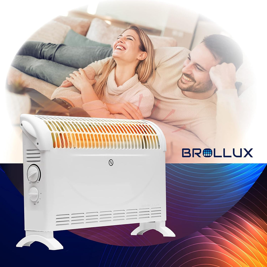 Elektroheizung 2000W LUX13 mobiles Heizgerät Thermoventilator Heizlüfter Elektroheizkörper weiss mob