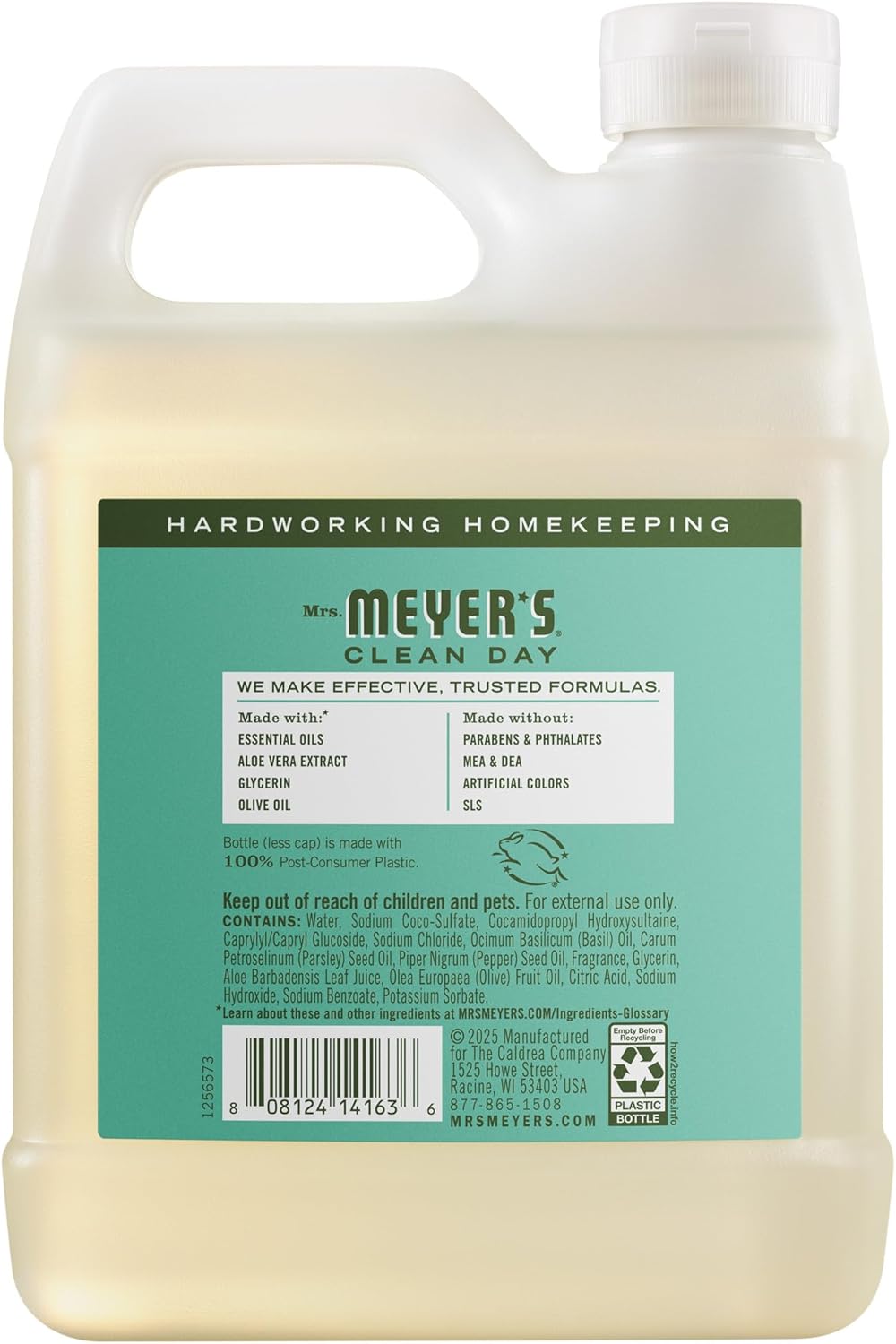 Mrs Meyers Liquid Hand Sp Refil Basl (6x33oz )