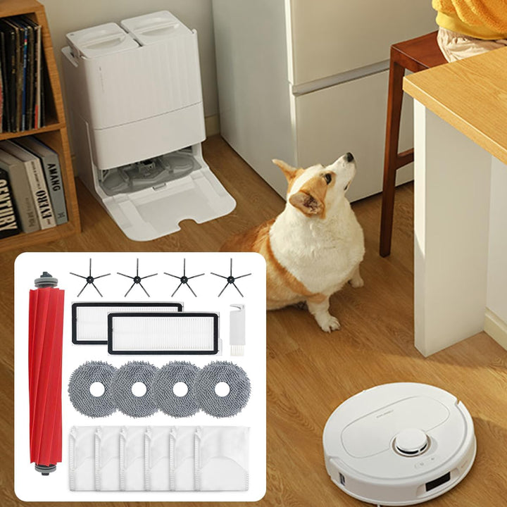 HomeTimes Ersatzteile für Roborock Qrevo Pro für Q revo Maxv Saugroboter Zubehör mit 1 Gummibürsten