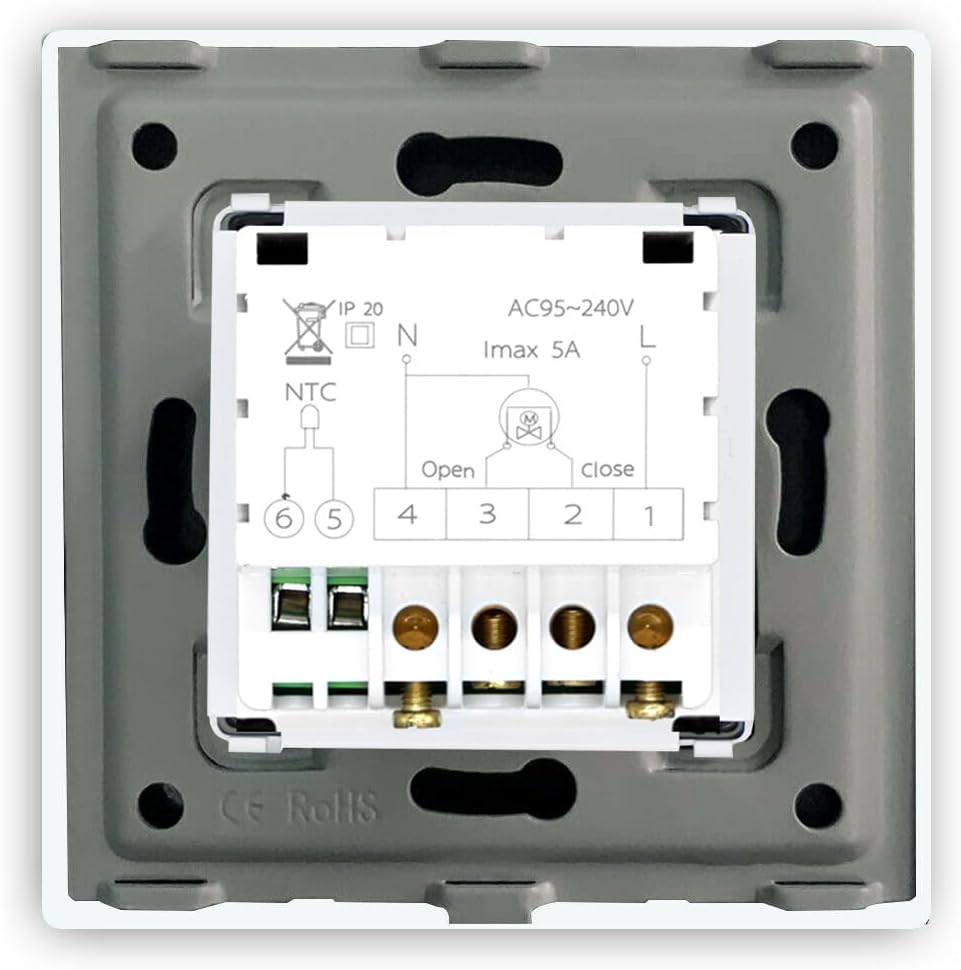 Luxus-Time Raumthermostat WiFi Heizungsthermostat Rahmen EXT. Sensor Thermostat Fussbodenheizung pro