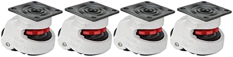 FTVOGUE Schwenkräder 4Stück 1.5"Retractable Leveling Caster Industriemaschine Schwenkrolle 330lbs Ka