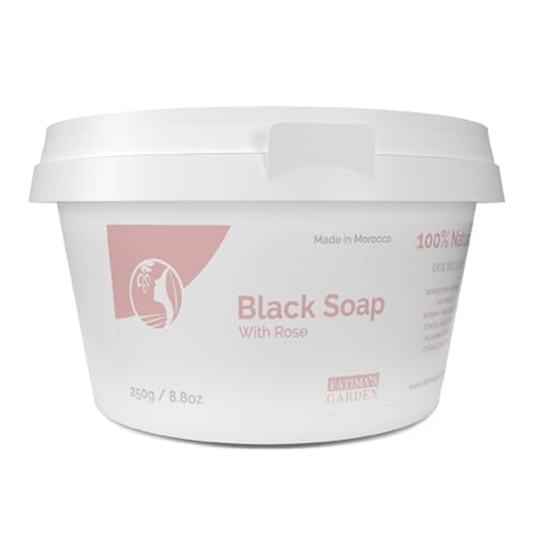 Fatima's Garden Rosenöl Schwarze Seife - Natürliches Peeling, 250g Rosenöl 250 g (1er Pack), Rosenöl