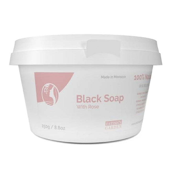 Fatima's Garden Rosenöl Schwarze Seife - Natürliches Peeling, 250g Rosenöl 250 g (1er Pack), Rosenöl