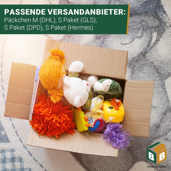 200 Faltkartons 240 x 130 x 130 mm, Verpackung Versand Schachtel aus Wellpappe Karton Kiste Postvers