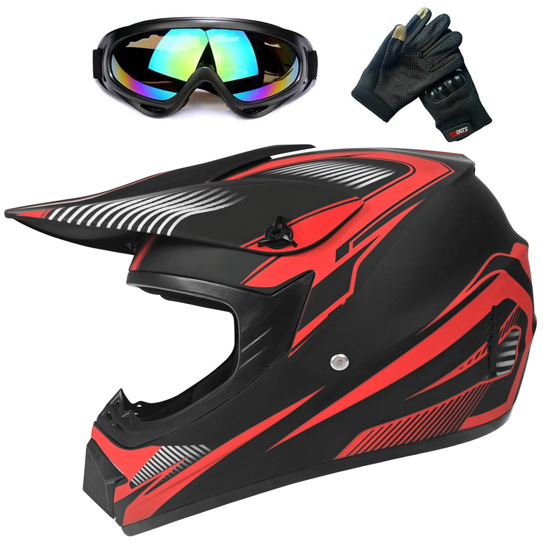 Jugend Motorradhelme,Kinderfahrradreithelm,Junge Und Mädchen, Roller Ski ATV Helm,ECE-Zertifizierung