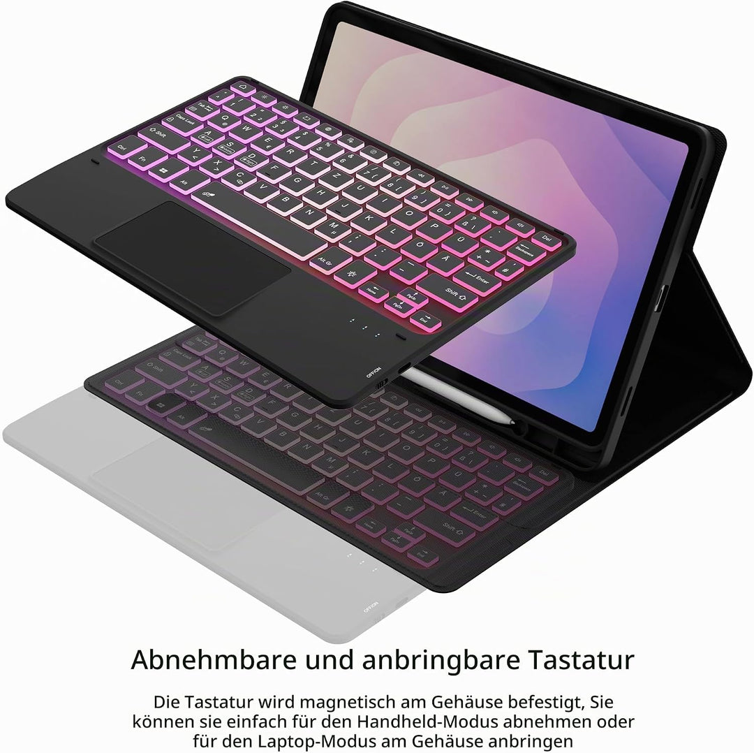 ROOFEI für Samsung Galaxy S11 2025 11 Zoll Hülle mit Tastatur: Tab S11 Tablet 2025 5G Tastatur mit T