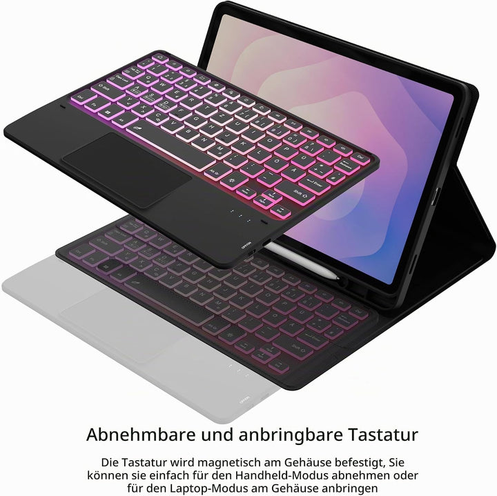 ROOFEI für Samsung Galaxy S11 2025 11 Zoll Hülle mit Tastatur: Tab S11 Tablet 2025 5G Tastatur mit T