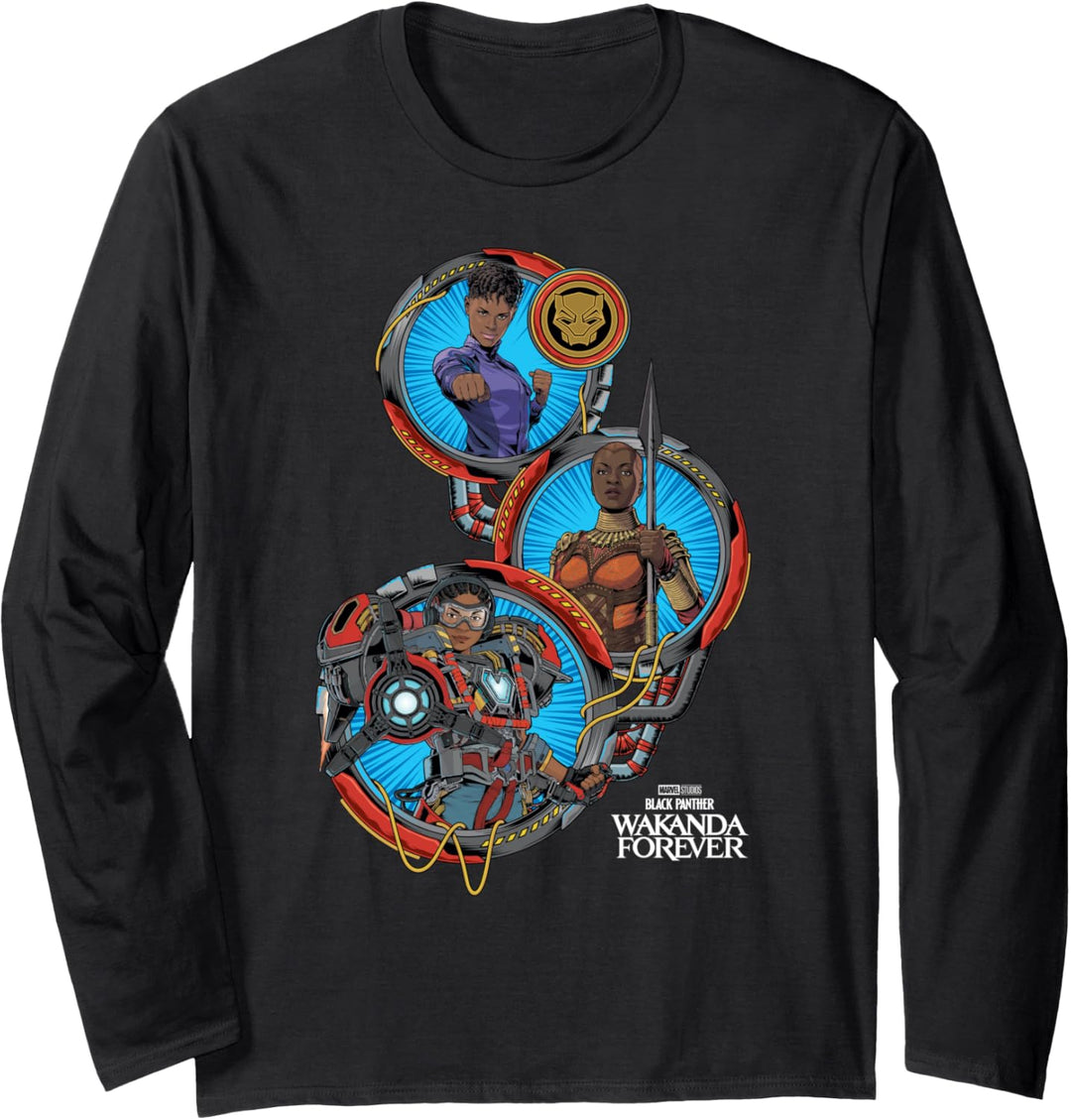 Marvel Black Panther: Wakanda Forever Girl Panels Langarmshirt