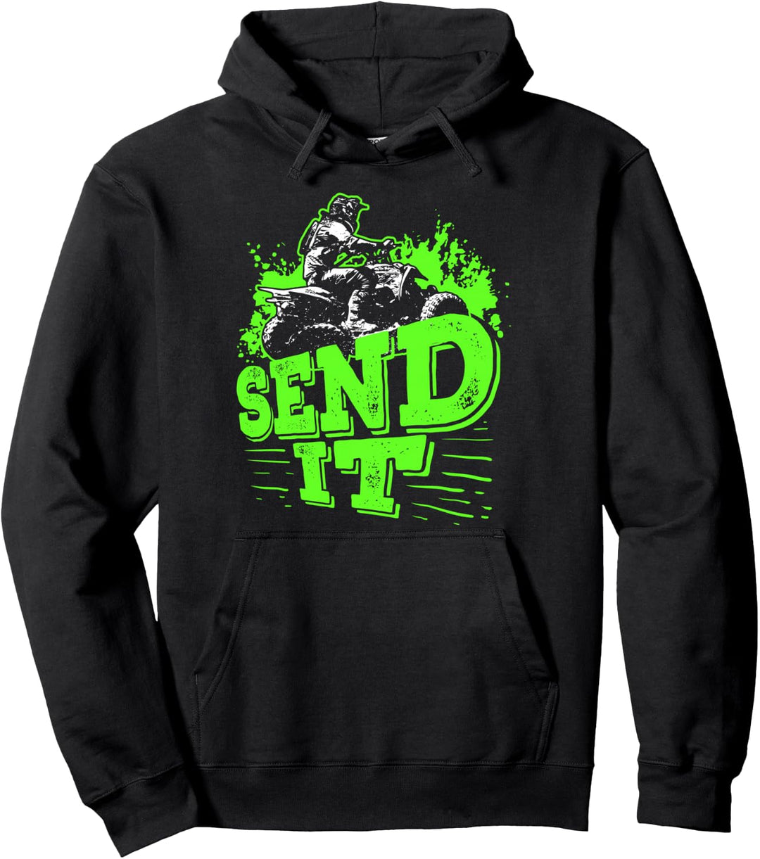 Send It Lustiges Quad Biking Four Wheelers Gift ATV Rider Pullover Hoodie
