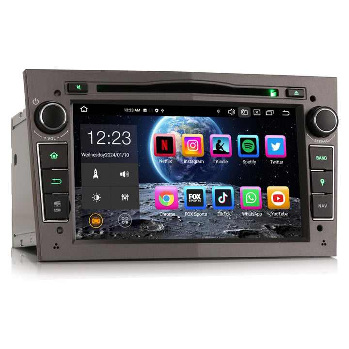 Erisin Android 14 6GB+128GB 8-Kern DVD Autoradio Bluetooth GPS Navi für Opel Antara Astra Corsa C/D