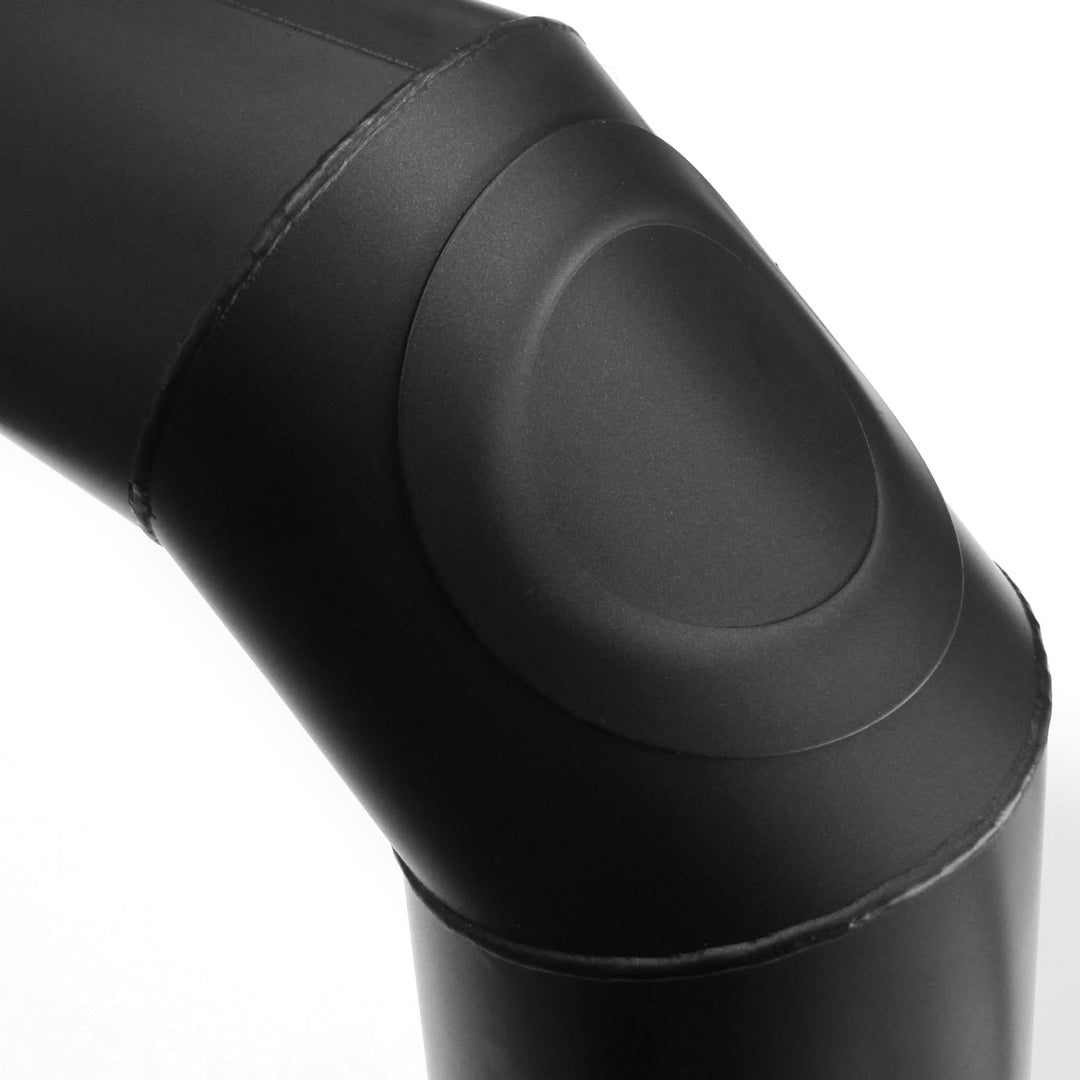 raik Rauchrohr Set Ø 120 mm Ofenrohr Bogen 90° dreiteilig mit Tür Zugregulierung Stahlblech 2 mm Sen