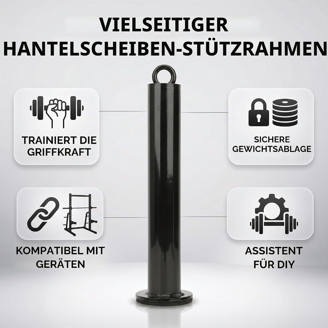 Alomejor Ladestift Fitness Barbell Slice Stützrahmen Edelstahl Freeweight Bar Ladestift Barbell Plat