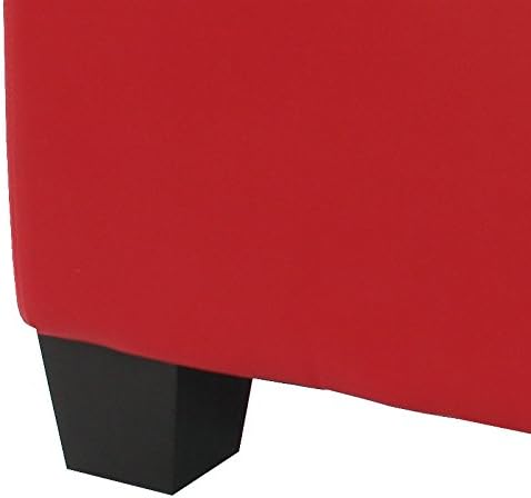 Modular Ottomane Lyon, Kunstleder - rot