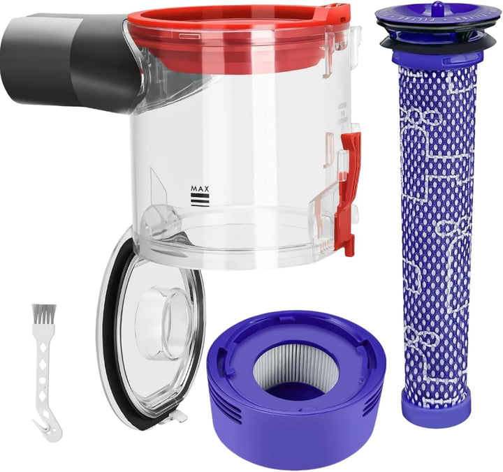 Staubbehälter Ersatz kompatibel mit Dyson V7 V8 SV10 SV11, verbesserter Auffangbehälter mit HEPA Fil