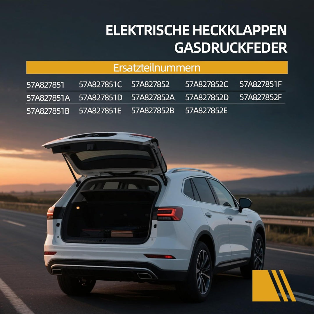 2x Hintere Elektrische Gasfeder Gasdruckfeder, Elektrische Heckklappen Gasdruckfeder Links/Rechts Pa