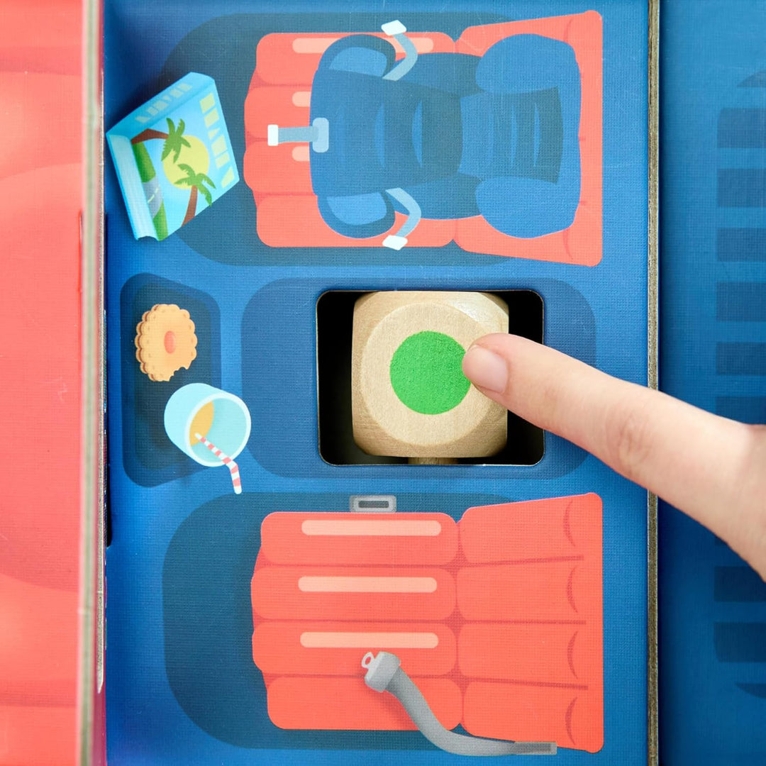 HABA Meine ersten Spiele – Hallo Urlaub! – Würfelspiel für Kinder ab 2 Jahren mit Waschbär & Auto –