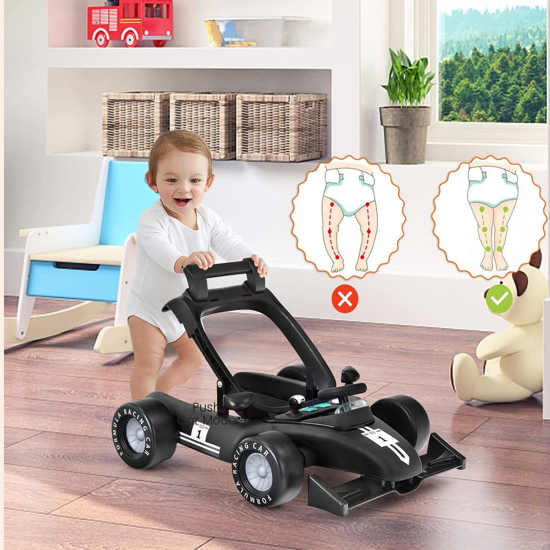 LIFEZEAL 4 in 1 Lauflernhilfe Baby, Höhenverstellbares &amp; Klappbares Babywalker, Baby Gehfrei ab 6 Mo
