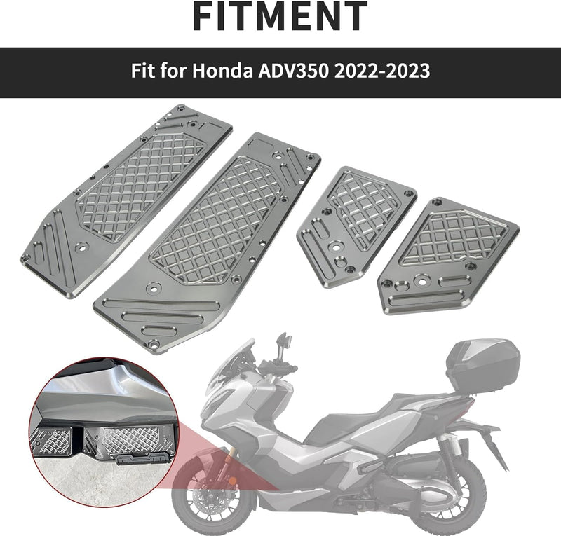 Fussrasten Vordere Fussrasten für ADV 350 2022-2023, PSLER Fahrer-Fussrasten Motorrad-CNC-Aluminium