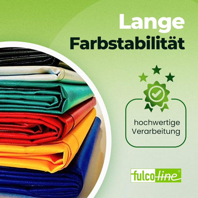 Fulcoline Abdeckplane 700g (Weiss, 2,40 m x 2,00 m) mit Saum und Ösen – Handgefertigt & Robust – Abd